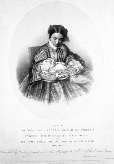 Victoria, the Princess Royal (1840-1901) with Her Son, Prince Frederick William Victor Albert, May 1859, from a Photograph by English School